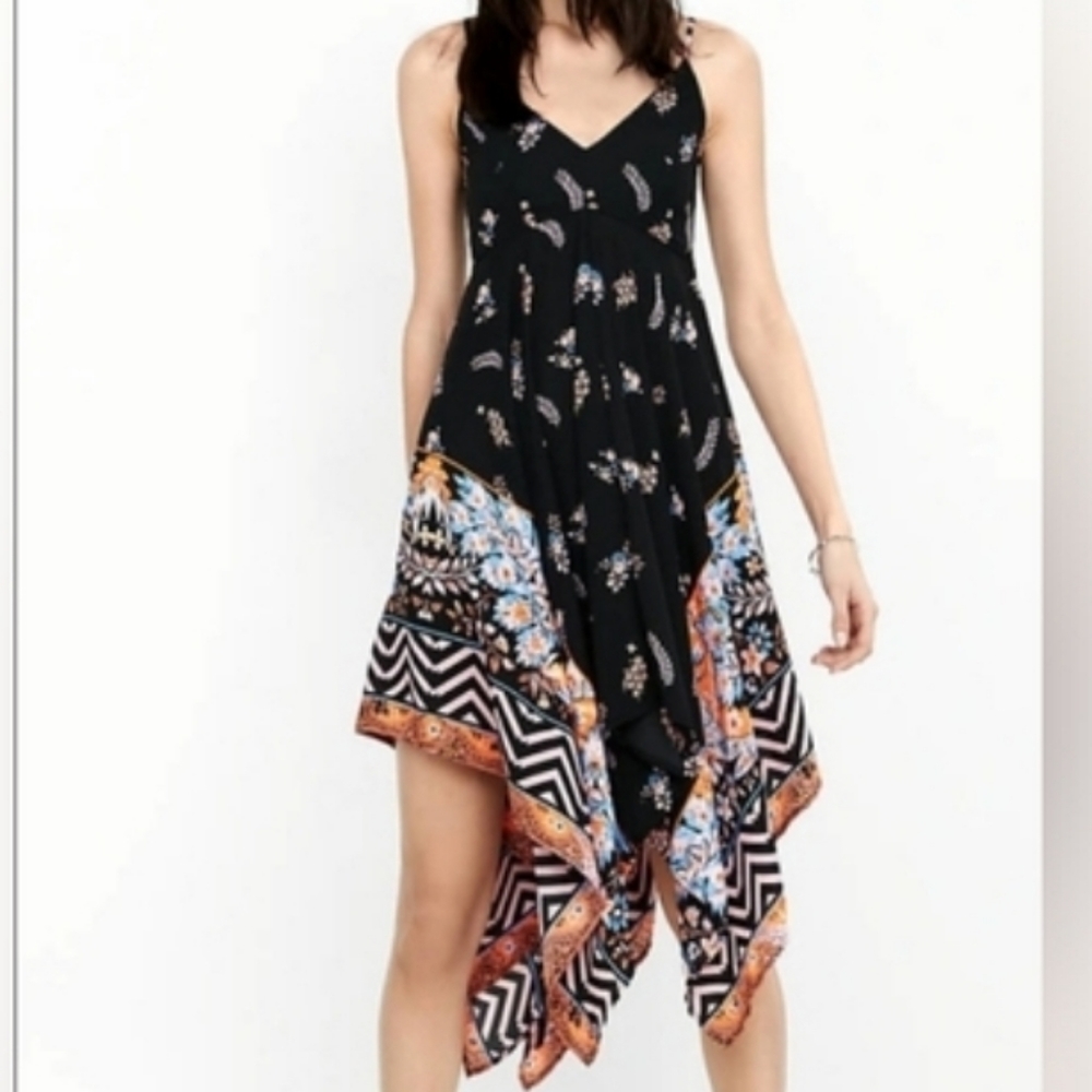 Express Floral Handkerchief Dress - Picture 1 of 10
